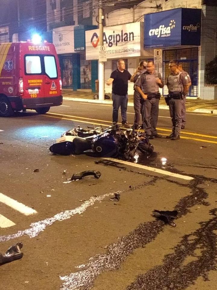 Alívio – Motociclista acidentado no centro de Marília deve ter alta do HC nas próximas horas