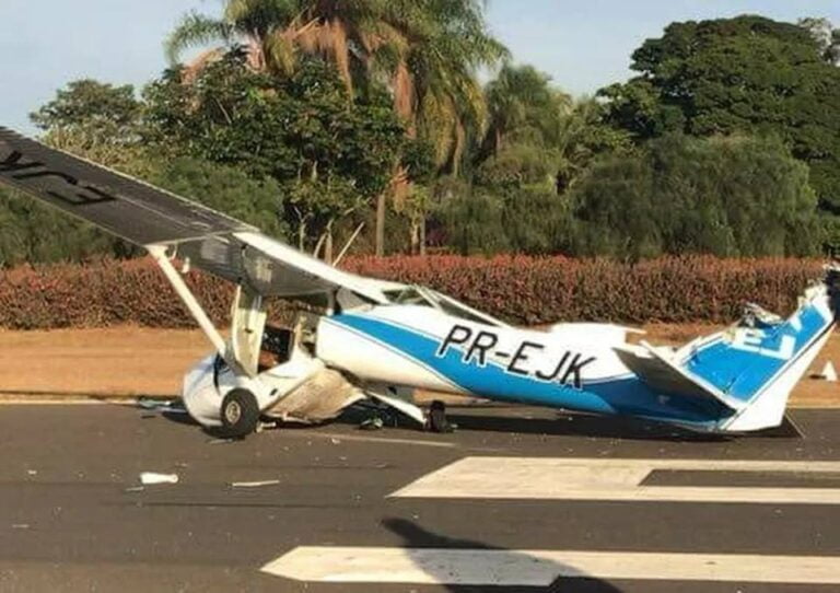INACREDITÁVEL! – Aviões batem durante aula de formação de pilotos no aeroclube de Itápolis