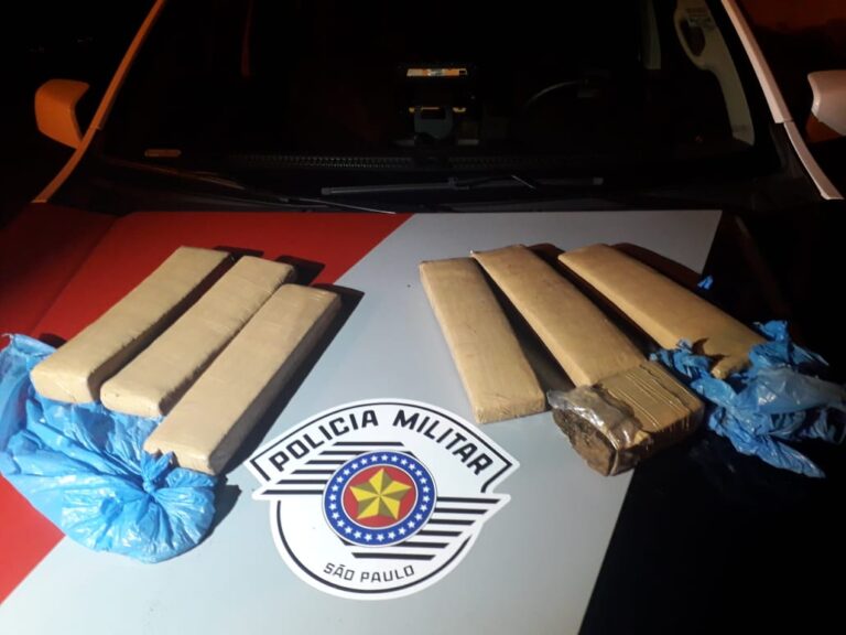 Tráfico – PM APREENDE 7 TIJOLOS DE MACONHA E 293 PINOS DE COCAÍNA EM TUPÃ E MARÍLIA