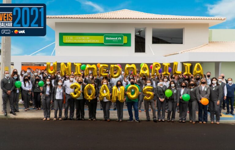 UNIMED MARÍLIA GARANTE TÍTULO DE LUGAR INCRÍVEL PARA TRABALHAR EM 2021