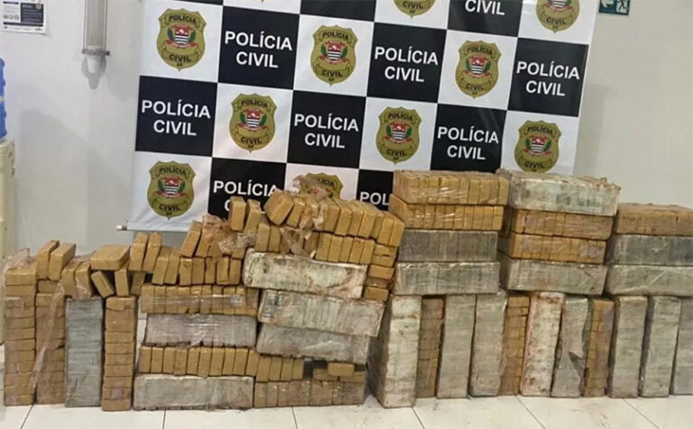POLÍCIA APREENDE CAMINHÃO, CARRO E 429 KG DE DROGAS; motorista  e empresário de Marília também foram presos