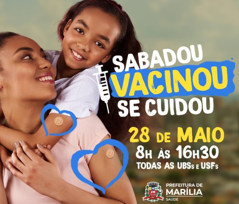 AÇÃO DE VACINAÇÃO CONTRA COVID, SARAMPO E GRIPE ACONTECE NO SÁBADO