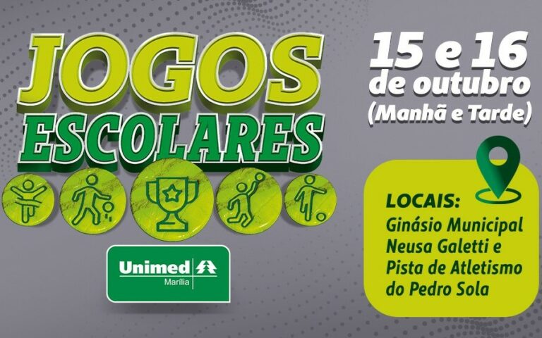 Fim de semana será de Jogos Escolares da Unimed Marília; CONFIRA