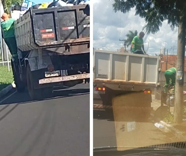 Desrespeito e perigo: gestão ineficaz leva prefeitura a usar caminhões basculantes na coleta do lixo