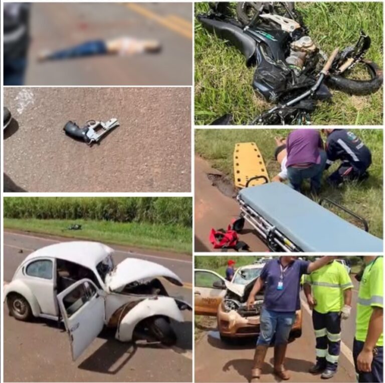 Gravíssimo acidente envolve 3 veículos e mata motociclista na Jaú-Barra