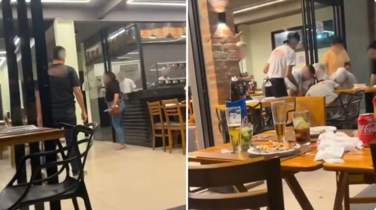 Caso de mulher que invadiu pizzaria com facão é registrado como ameaça e dano em Marília
