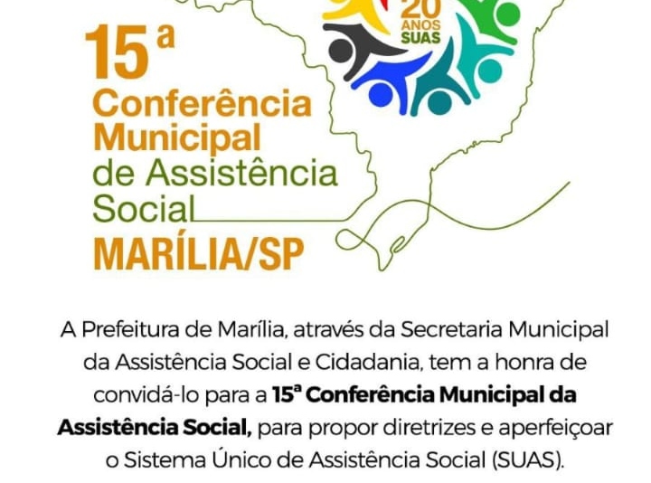 Marília vai sediar conferência de Assistência Social para debater 20 anos do SUAS; VEJA